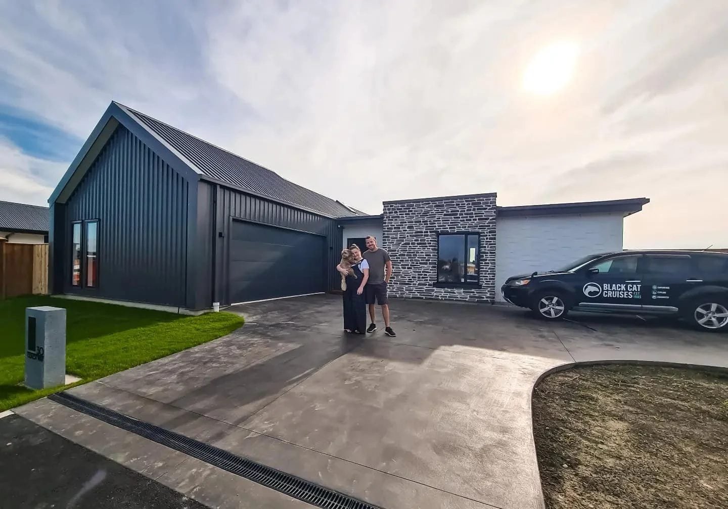 Clients outside their new T&J home